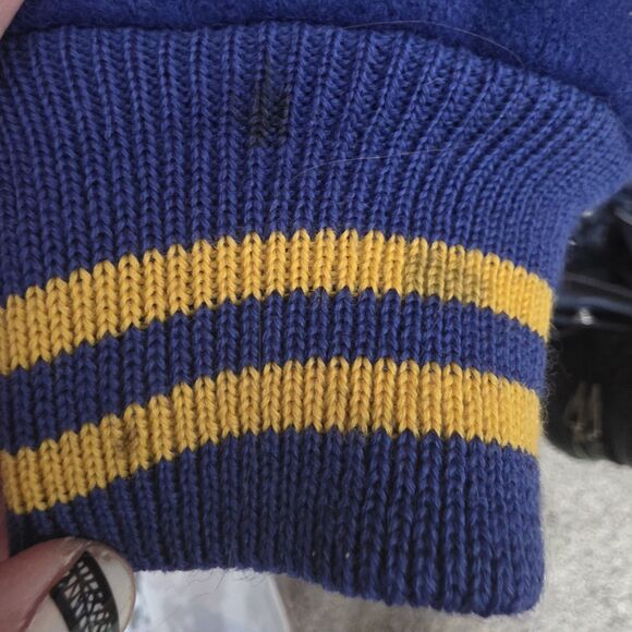 Vintage Kandel Varsity Jacket Size 40 Blue Gold Wool Letterman 70's Retro - Picture 12 of 16